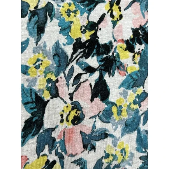 St. Tropez Floral 100% Linen Women's Tank Top Small. Breathable Travel Summer - Picture 4 of 5